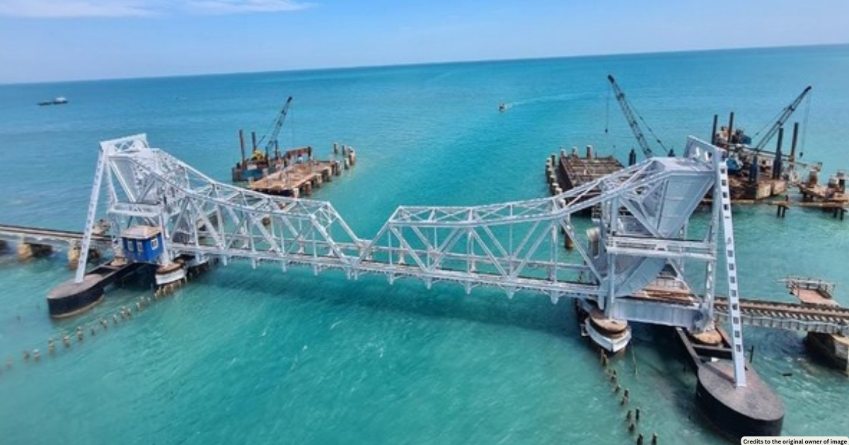 Southern Railway stops plying of trains on Pamban bridge due to high-speed winds
